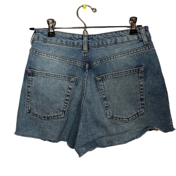 Topshop Moto Mom Floral Embroidered Denim Shorts - Picture 2 of 15